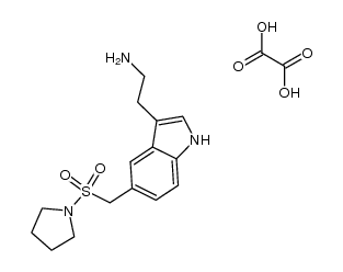 2(5-((pyrrolidin-1-ylsulfonyl)methyl)-1H-indol-3-yl) ethanamine oxalate结构式