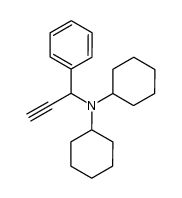 N,N-dicyclohexyl-(1-phenylprop-2-ynyl)amine结构式