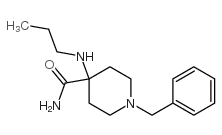 1-苄基-4-(丙基氨基)哌啶-4-羧酰胺结构式