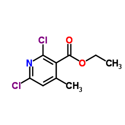 2,6-二氯-4-甲基-3-吡啶羧酸乙酯结构式