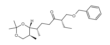 (3S,7S,8R,9S)-3-benzyloxymethyl-8,10-isopropylidenedioxy-7,9-dimethyldecan-4-one Structure