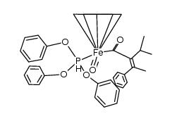 (Cp)iron(carbonyl){P(O(phenyl))3}{η1-(Z)-COC(CH(methyl)2)C(phenyl)methyl}结构式