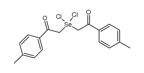 dichloro-bis-(4-methyl-phenacyl)-λ4-selane Structure