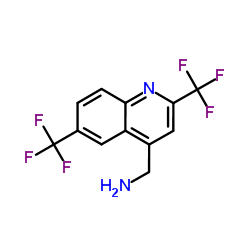 1-[2,6-Bis(trifluoromethyl)-4-quinolinyl]methanamine Structure