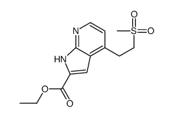 4-[2-(甲基磺酰基)乙基]-1H-吡咯并[2,3-B]吡啶-2-羧酸乙酯结构式