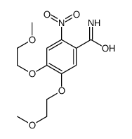4,5-双(2-甲氧基乙氧基)-2-硝基苯甲酰胺结构式