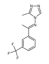 (E)-3-methyl-N-(1-(3-(trifluoromethyl)phenyl)ethylidene)-4H-1,2,4-triazol-4-amine Structure