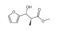 anti-methyl 2-methyl-3-hydroxy-3-(2-furyl)propanoate Structure