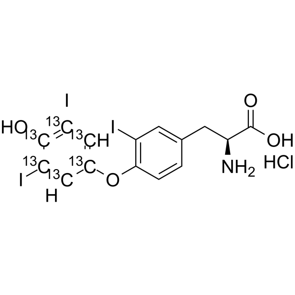 3,3',5'-三碘甲状腺素-(二碘苯基-13C6)盐酸盐图片