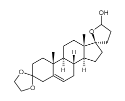 5'-hydroxyspiro[pregnane-17,2'-tetrahydrofuran]-5-en-3-one Structure