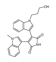 3-[1-(3-Hydroxypropyl)-1H-indol-3-yl]-4-(1-Methyl-1H-indol-3-yl)-1H-pyrrole-2,5-dione Structure