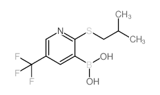 2-异丁基硫代-5-三氟甲基吡啶-3-硼酸结构式