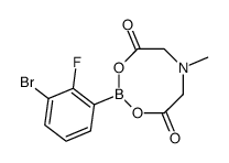 3-溴-2-氟苯硼酸甲基亚氨基二乙酸酯结构式