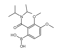 2-N,N-diisopropylcarboxamido-3,4-dimethoxyphenyl boronic acid结构式