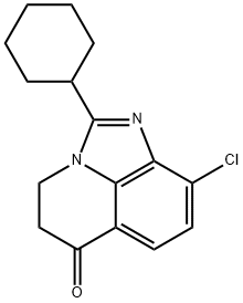 9-氯-2-环己基-4H-咪唑并[4,5,1-IJ]喹啉-6(5H)-酮结构式