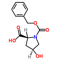 (2S,4S)-N-Cbz-4-羟基吡咯烷-2-羧酸结构式