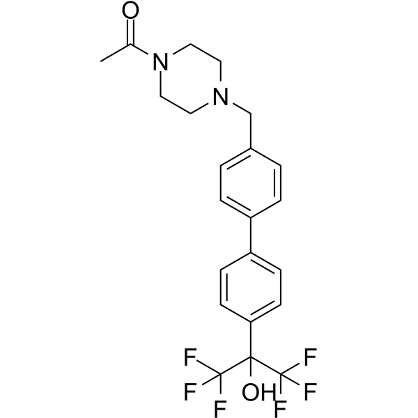 1,1,1,3,3,3-六氟-2-(4′-((1-(乙酰基)哌嗪)甲基)-[1,1′-联苯] -4-基)丙烷-2-醇图片