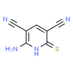 2-amino-6-mercaptopyridine-3,5-dicarbonitrile结构式