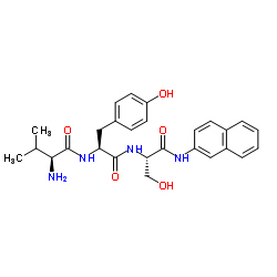 H-Val-Tyr-Ser-βNA hydrochloride salt结构式