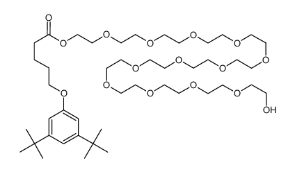 tridecaethylene glycol 5-<(3',5'-di-tert-butyl)phenoxy>pentanoate结构式