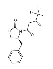 (S)-4-benzyl-3-((R)-4,4,4-trifluoro-3-methylbutanoyl)oxazolidin-2-one Structure