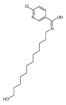 6-chloro-N-(12-hydroxydodecyl)pyridine-3-carboxamide结构式