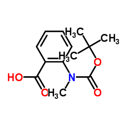 2-[[叔丁氧羰基]甲基氨基]苯甲酸结构式
