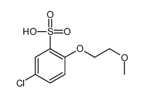 5-氯-2-(2-甲氧基乙氧基)-苯磺酸结构式