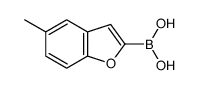 (5-甲基苯并呋喃-2-基)硼酸结构式