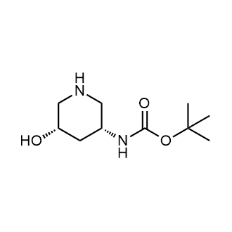 ((3R,5S)-5-羟基哌啶-3-基)氨基甲酸叔丁酯结构式