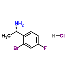 (S)-1-(2-溴-4-氟苯基)乙胺盐酸盐结构式
