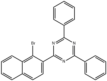 2-(1-溴萘-2-基)-4,6-二苯基-1,3,5-三嗪结构式