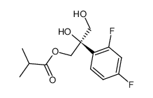 (R)-2-(2,4-difluorophenyl)-3-isobutyryloxy-1,2-propanediol结构式