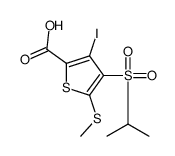 3-碘-4-(异丙基磺酰基)-5-(甲硫基)噻吩-2-羧酸结构式
