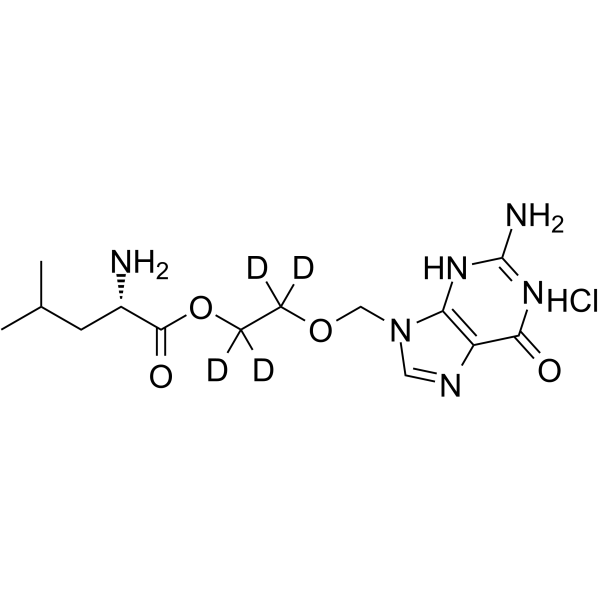 Acyclovir-d4 L-Leucinate结构式
