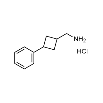 (3-Phenylcyclobutyl)methanamine hydrochloride Structure