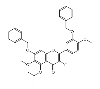 7-(benzyloxy)-2-(3-(benzyloxy)-4-methoxyphenyl)-3-hydroxy-5-isopropoxy-6-methoxy-4H-chromen-4-one Structure