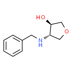 (3R,4S)-4-(苯甲基氨基)四氢呋喃-3-醇结构式