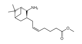 (1R,2R,3S,5S)-(5Z)-7-(2-amino-6,6-dimethylbicyclo[3.1.1]hept-3-yl)-hept-5-enoic acid methyl ester结构式