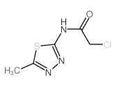 2-氯-N-(5-甲基-1,3,4-噻二唑-2-基)乙酰胺结构式