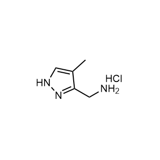 (4-甲基-1H-吡唑-3-基)甲胺盐酸盐结构式