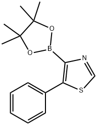 5-(Phenyl)thiazole-4-boronic acid pinacol ester结构式
