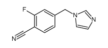 2-fluoro-4-(imidazol-1-ylmethyl)benzonitrile结构式