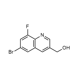 (6-溴-8-氟-3-喹啉基)甲醇结构式