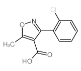3-(2-氯苯基)-5-甲基异唑-4-羧酸结构式