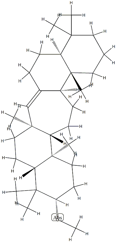 3β-Methoxy-C(14a)-homo-27-norgammacer-14-ene结构式