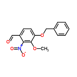 4-(苄氧基)-3-甲氧基-2-硝基苯甲醛结构式