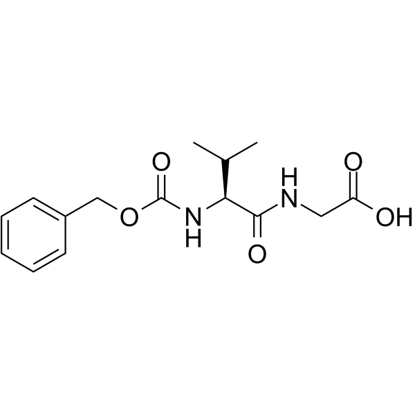 ((苄氧基)羰基)-L-缬氨酰甘氨酸结构式