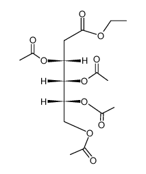 3-O,4-O,5-O,6-O-Tetraacetyl-2-deoxy-D-arabino-hexonic acid ethyl ester结构式