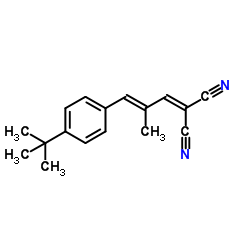 反-2-[3-(4-叔丁基苯基)-2-甲基-2-亚丙烯基]丙二腈图片
